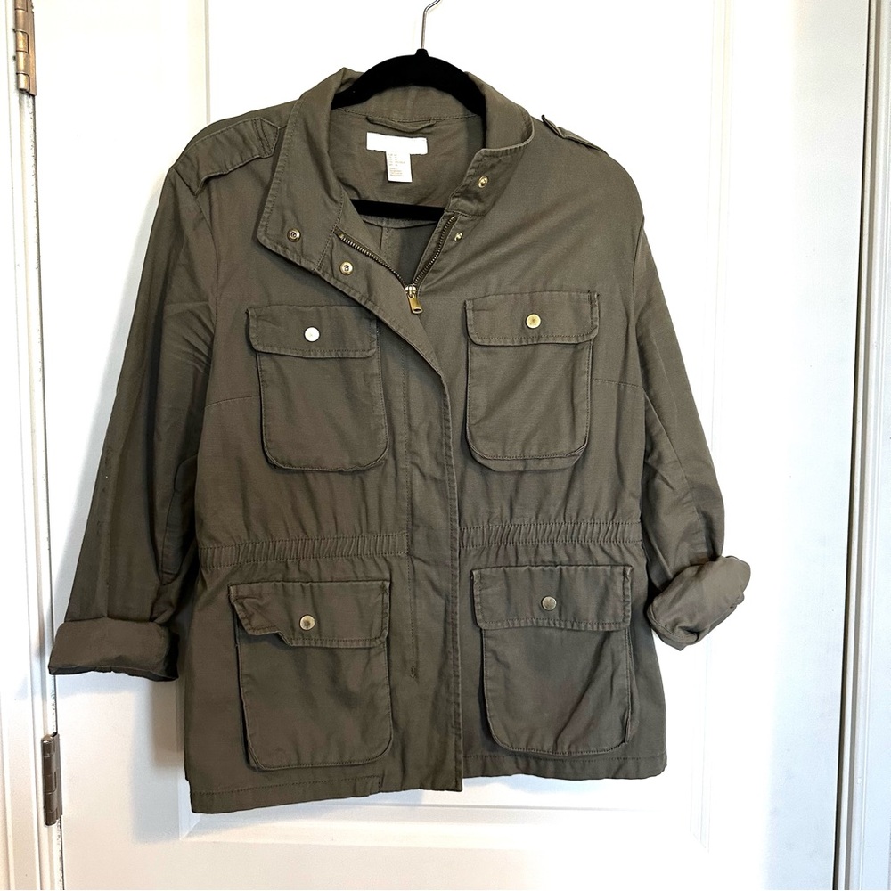 H&M Olive Green Utility Jacket